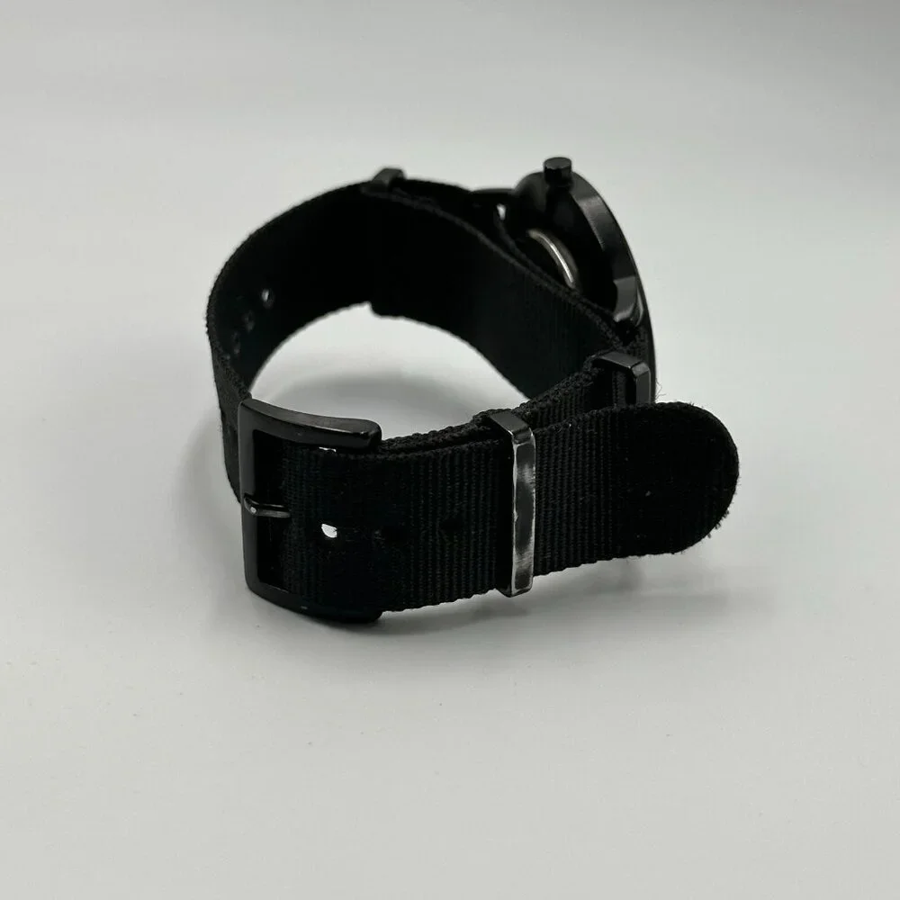 MVMT San Vicente Watch Women Black Nylon Slip Thru Band New Battery 10